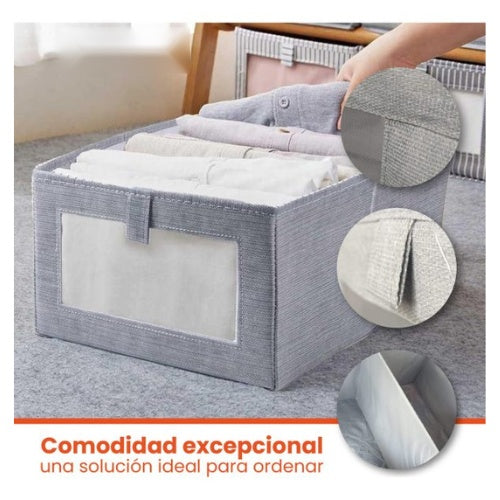 Set X3 Organizador De Closet Para Ropa Caja Almacenamiento
