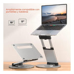 Soporte Base Laptop Profesional Ergonomica Ajustable Giratoria