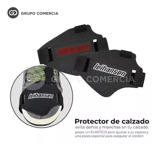 Combo Guantes Para Moto Icon Persuit Liso + Protector Para Zapato Moto