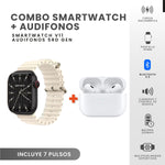 Reloj Smart Watch Beige V11 Classic Sport Suit 7 Pulsos Con Audifono