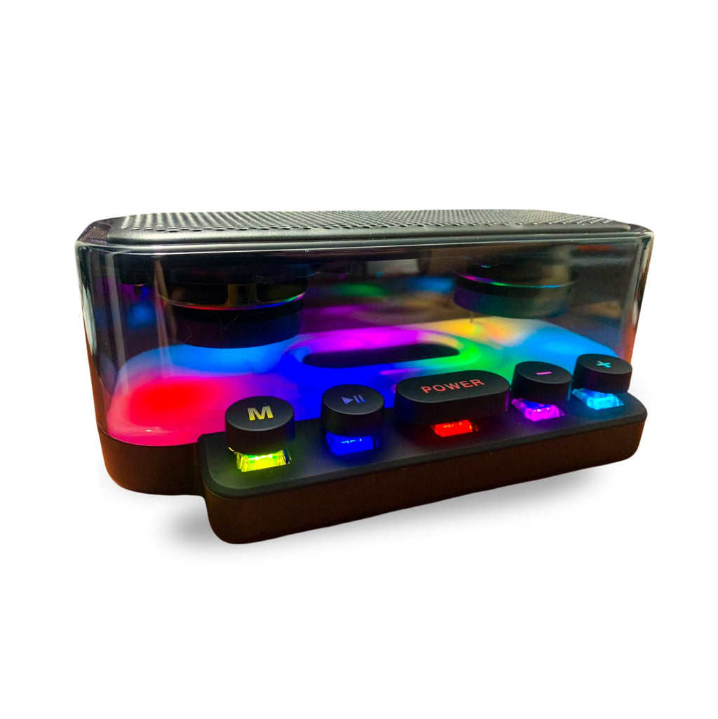 Parlante Bluetooth Alta Fidelidad Rgb Mp3 Usb Fm | Sonido Envolvente | Diseno Futurista