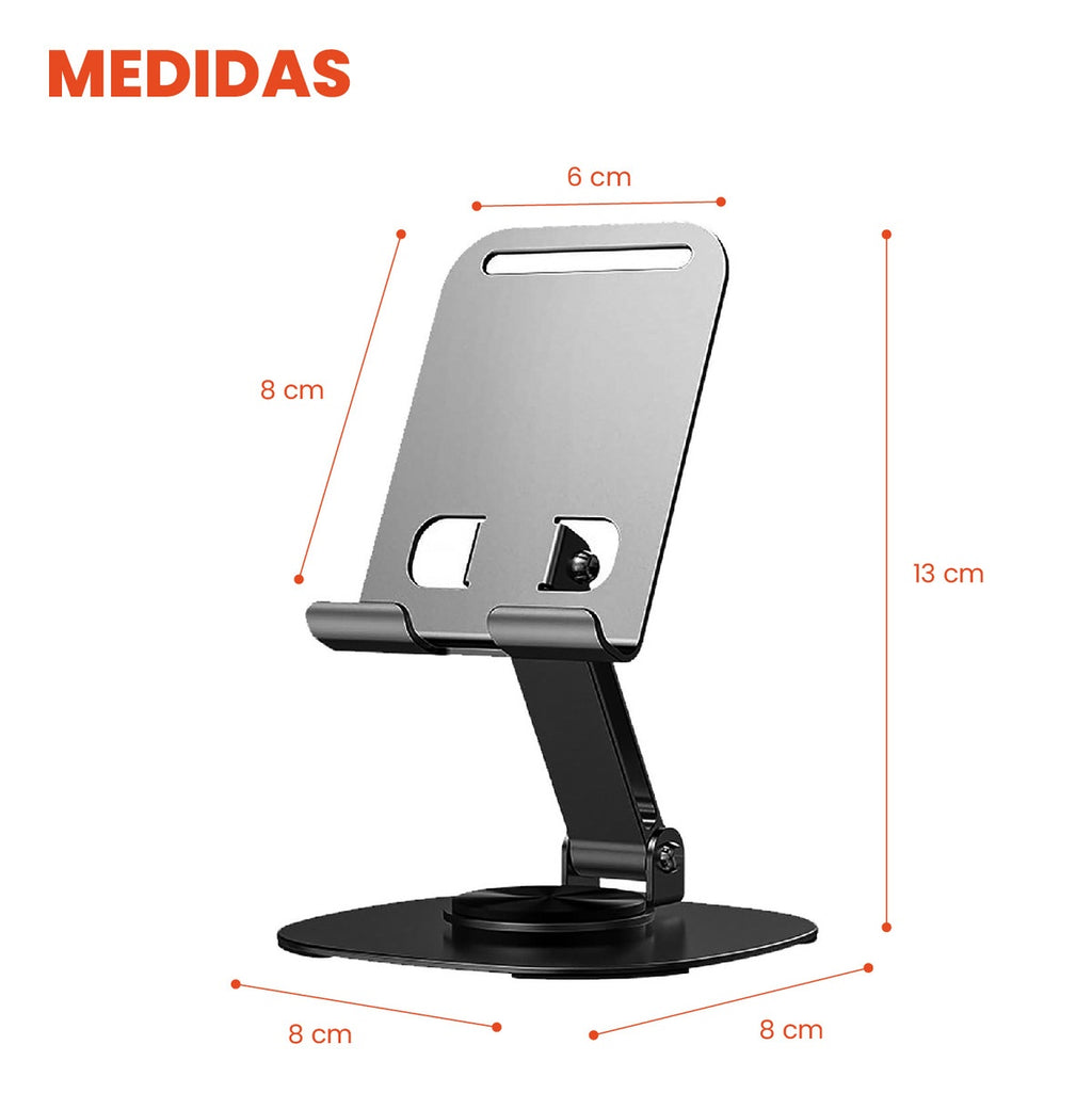 Base Soporte Para Celular Tablet Metalico Con Rotacion 360 Oficina Corporativo