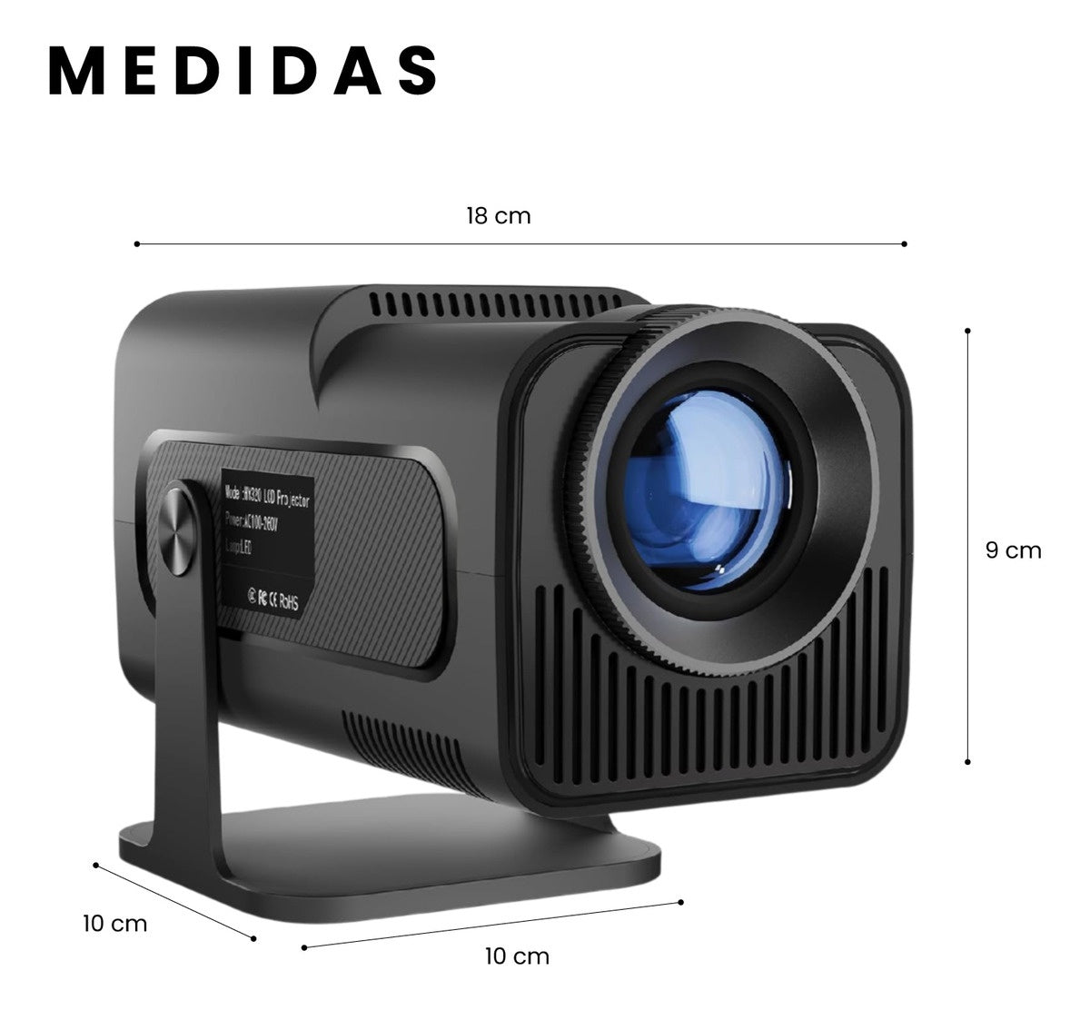 Proyector Smart Hy320 Mini Pro 4K Full Hd Wifi Bluetooth Android 11 Hasta 200 Pulgadas