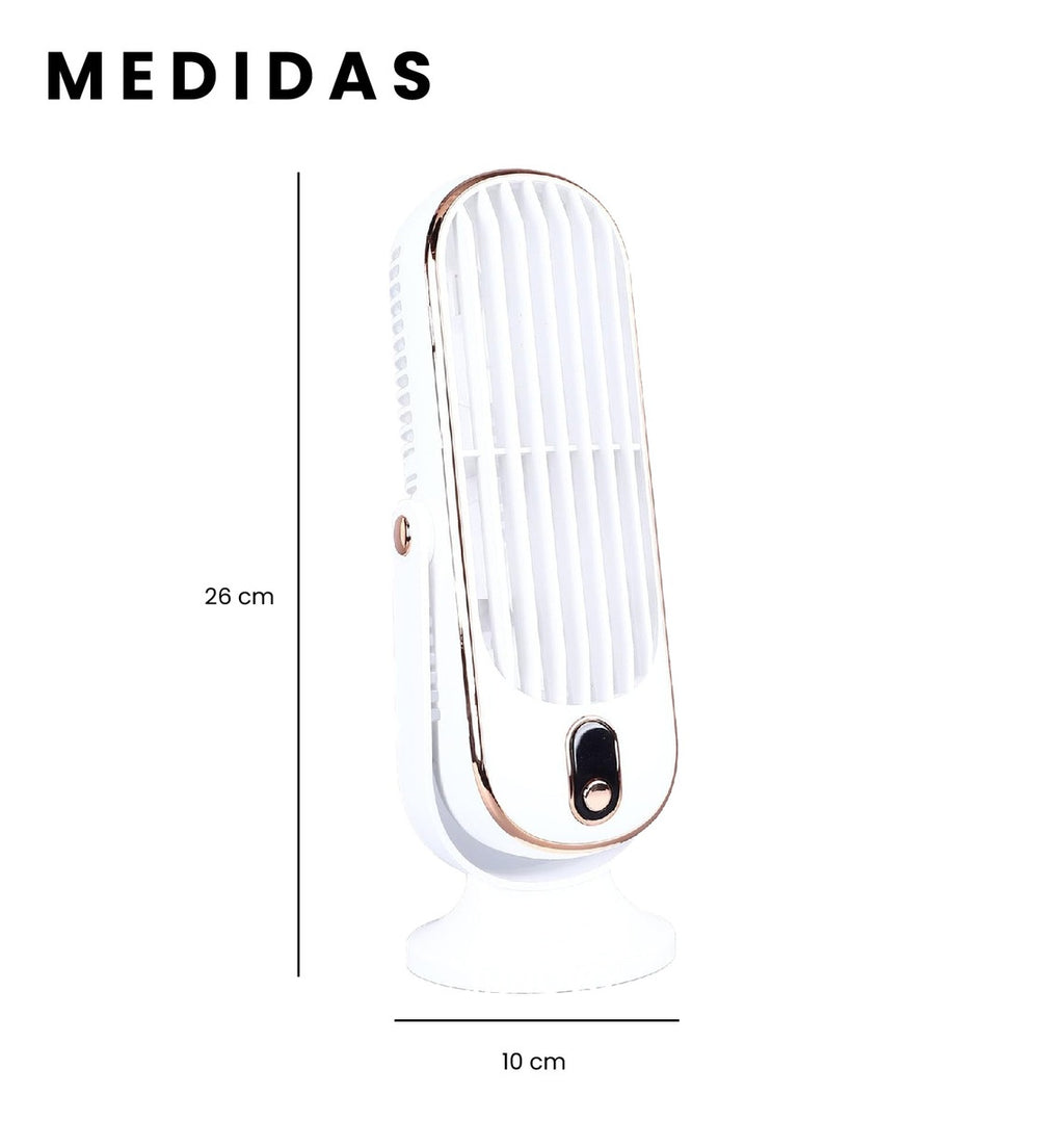 Ventilador De Mesa Escritorio Digital 5 Velocidades Silencioso Elegante Innovo Recargable
