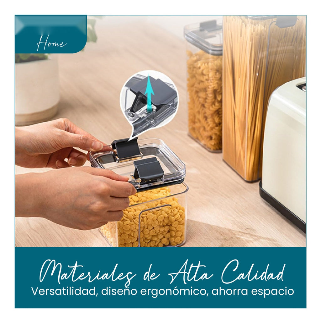 Recipientes Hermeticos 6 Piezas Irrompibles Premium Organizadores De Cocina Alimentos Innovo