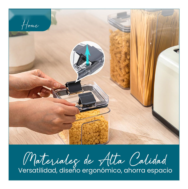 Recipientes Hermeticos 6 Piezas Irrompibles Premium Organizadores De Cocina Alimentos