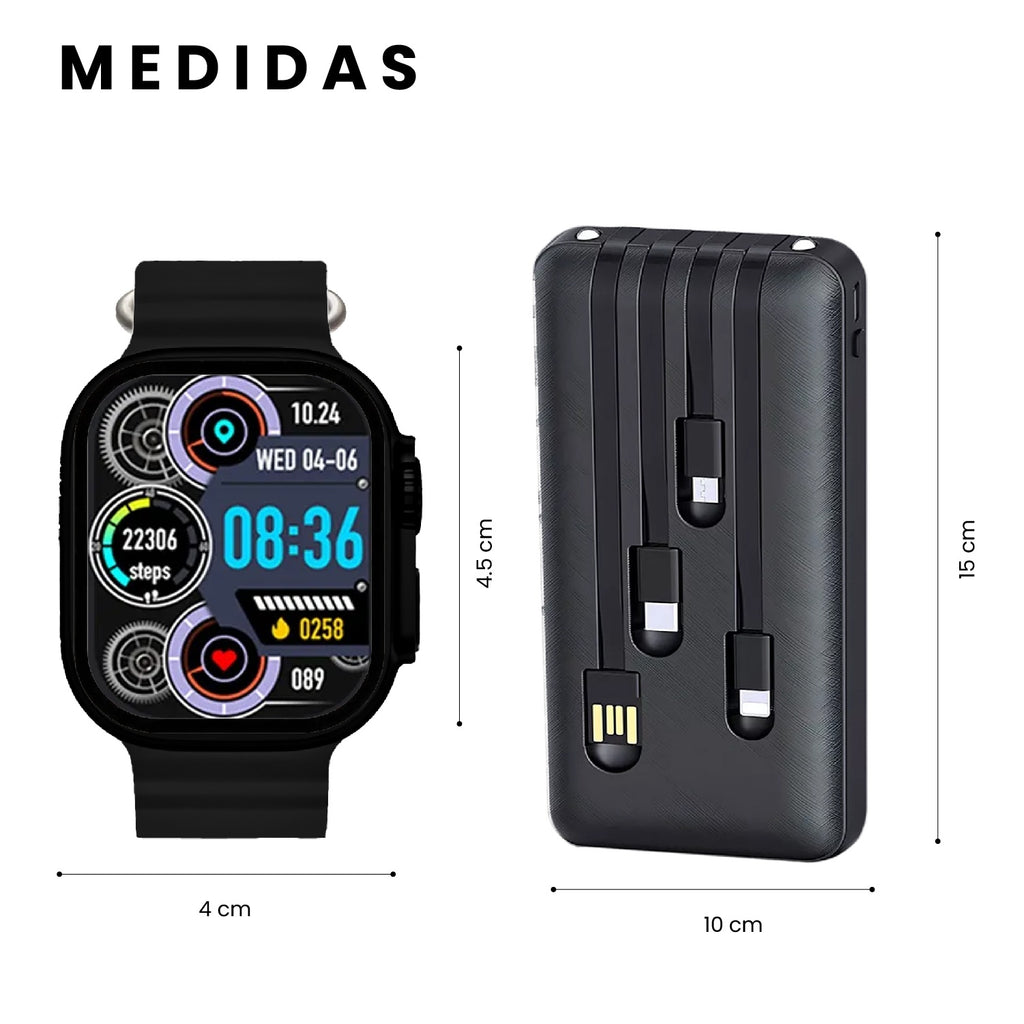 Smartwatch Deportivo Con 7 Pulsos Contesta Llamadas Con Bateria Portatil Para Celular