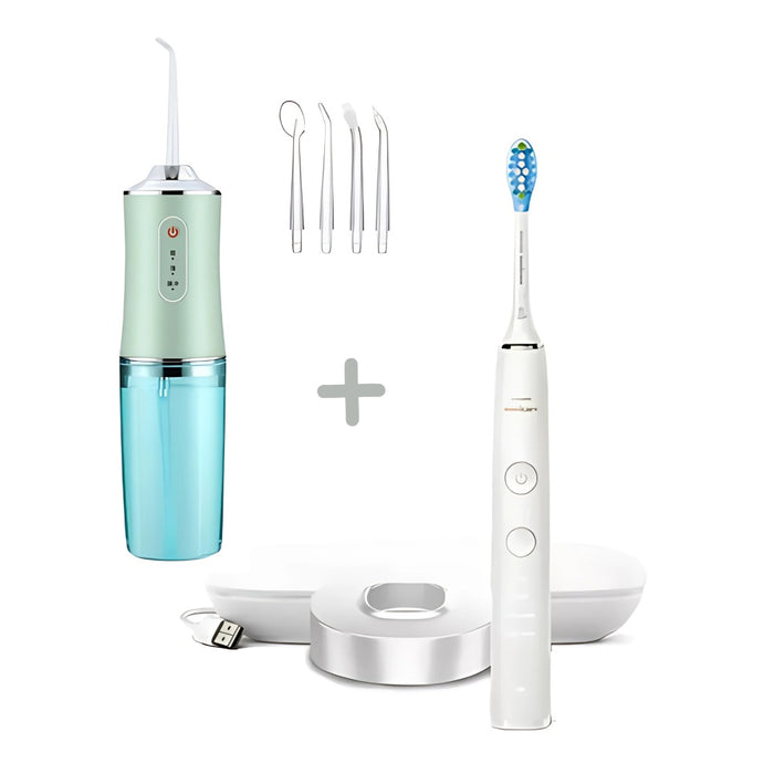 Combo Cepillo Dental Electrico Con Estuche Ultra Clean Philips + Irrigador Limpieza Profunda