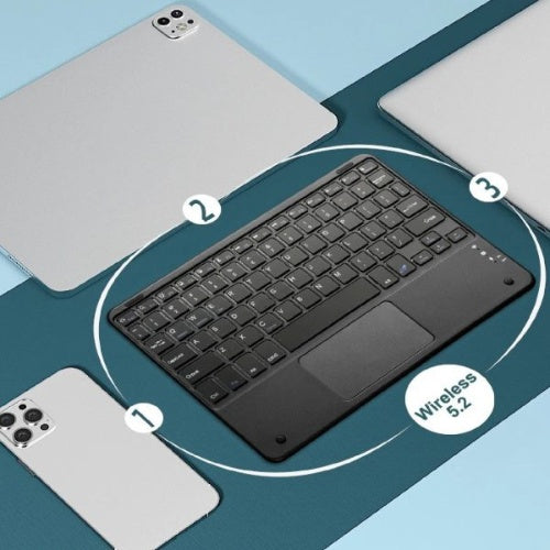 Teclado Pc Mac Tv Bluetooth Touchpad Black Tetra Pak