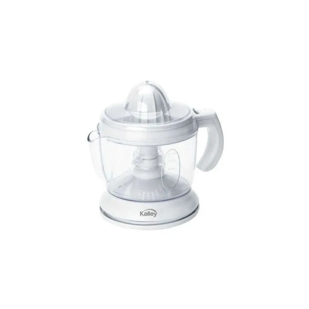 Exprimidor Electrico Kalley 1L Con 2 Conos, Jarra Plastica Resistente