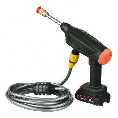 Hidrolavadora Inalambrica Pistola De Lavado Alta Presion Color Negrotomtary Gn-848