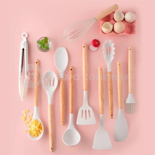 Set 19 Utensilios De Cocina Siliconados Alta Calidad Premium