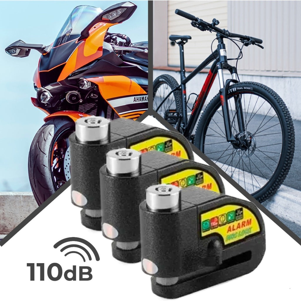 Candado Moto Alarma Freno De Disco Original Premium 2 Llaves