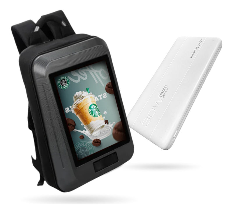 Mochila Publicitaria Pantalla Led Full Color 1280X768 Power Bank Usb Mochila Interactiva