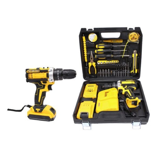 Taladro Percutor Atornillador Todo En 1 Kit Herramienta Basicas