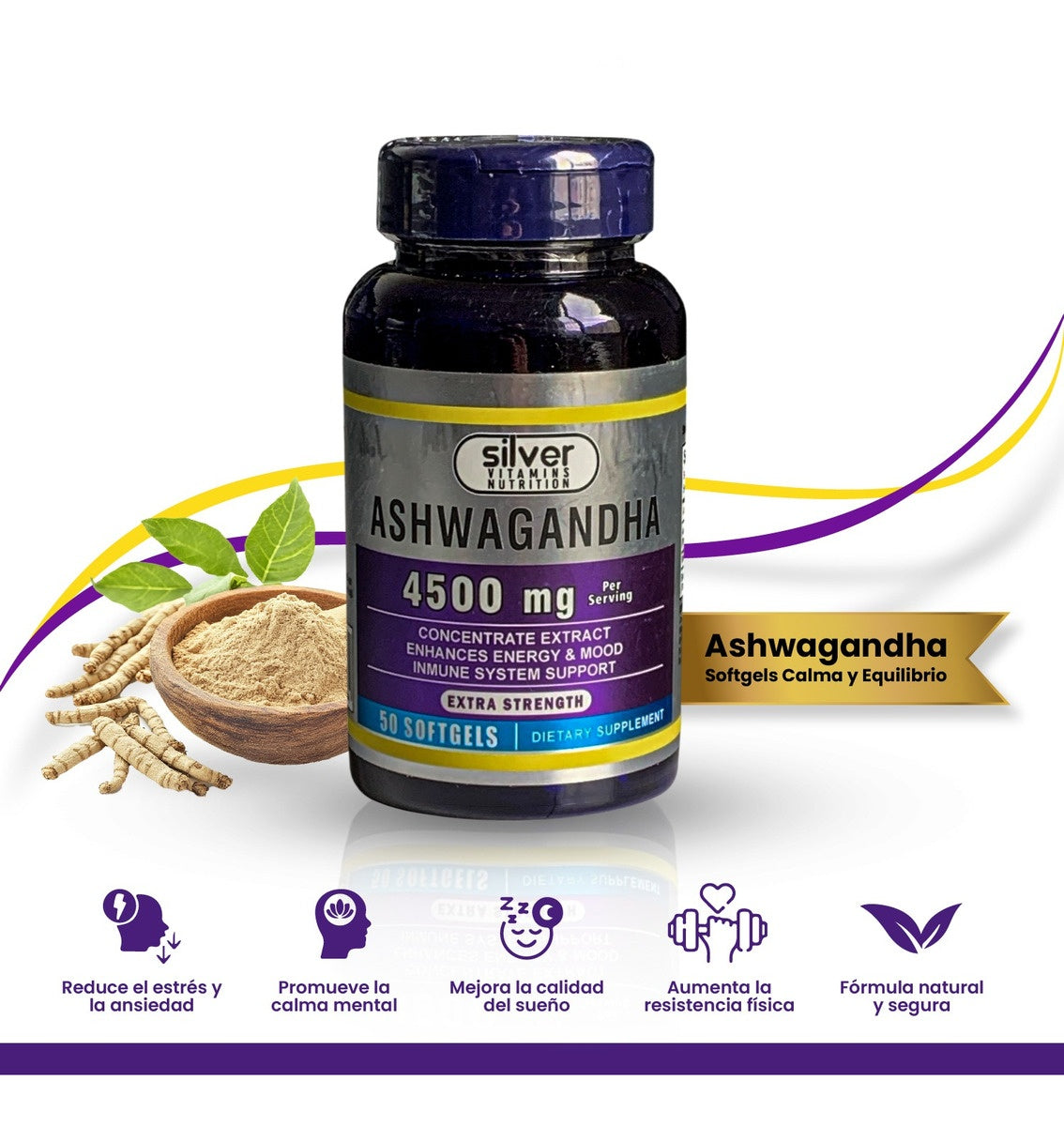 Ashwagandha Sin Estres 4500 Mg