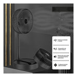 Mini Ventilador De Mesa Portable Potente 3 Velocidades Soporte Para Celular Negro